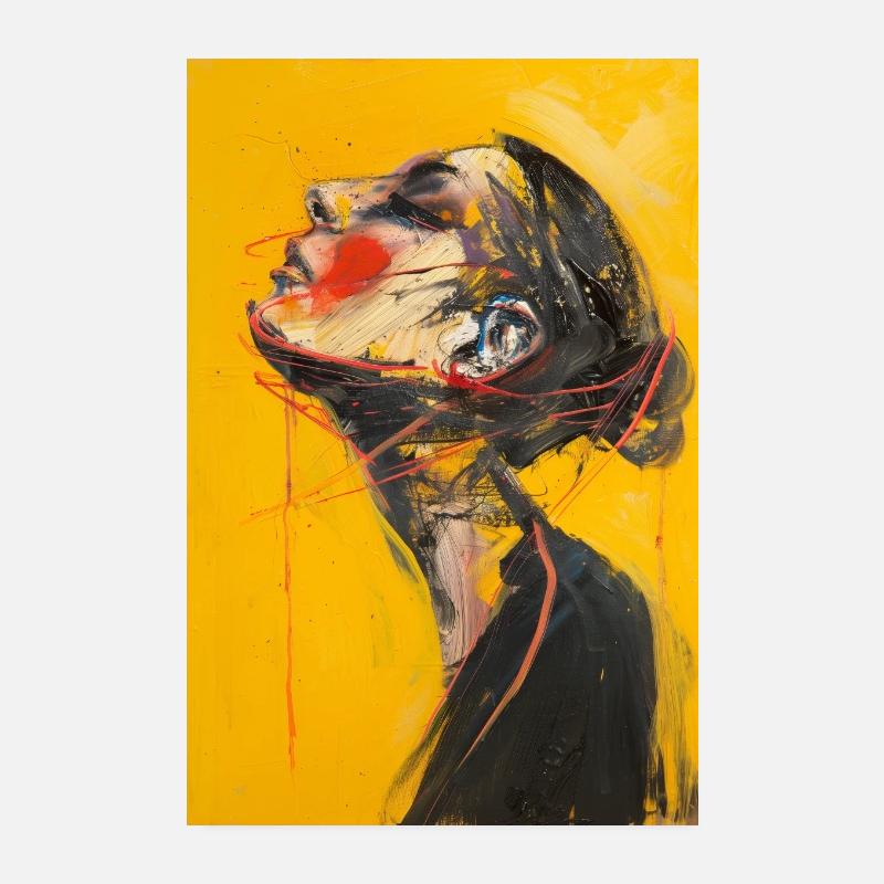 Abstrakte Frau Poster 20x30 cm