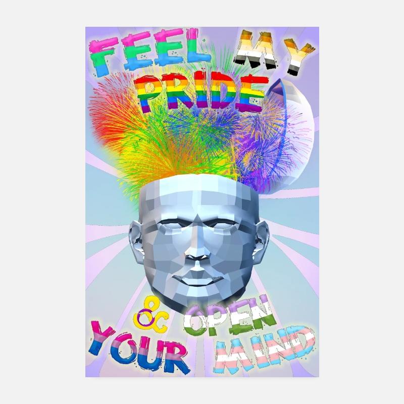 Feel my pride & open your mind Poster 8" x 12" (20x30 cm)