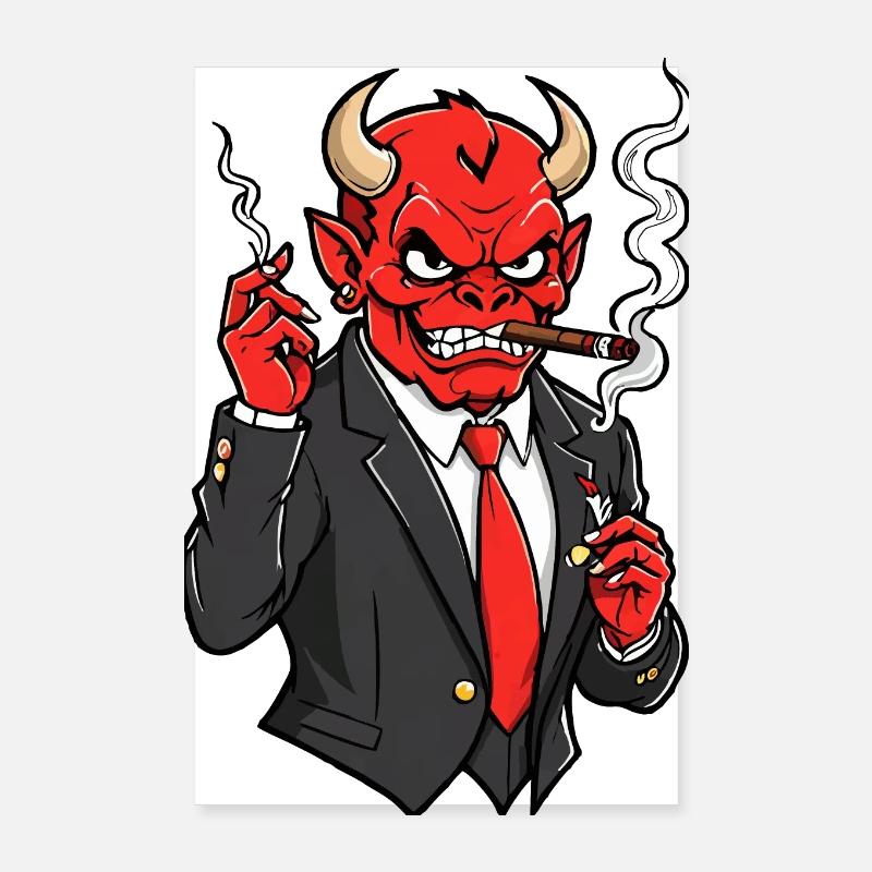 Diable rouge Poster 20 x 30 cm
