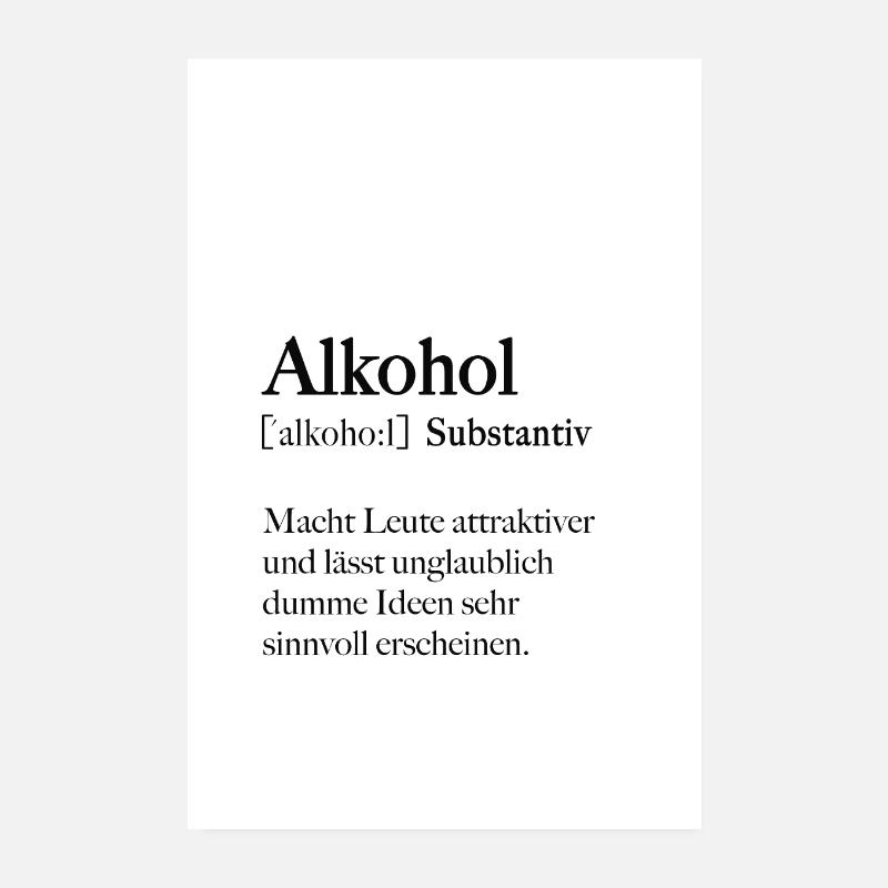 Alcohol Poster 8" x 12" (20x30 cm)