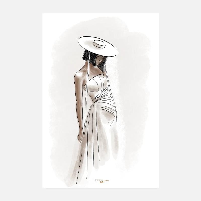 L’élégance estivale - Poster 20 x 30 cm - blanc