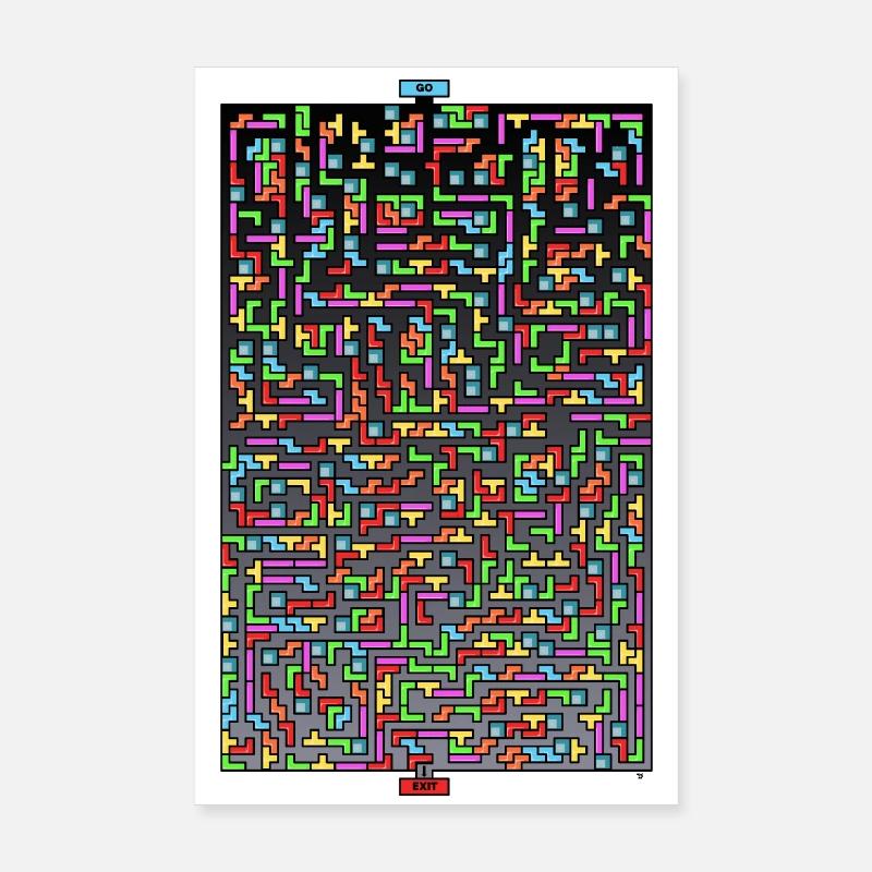 Laby Brik - Poster 20x30 cm - Weiß