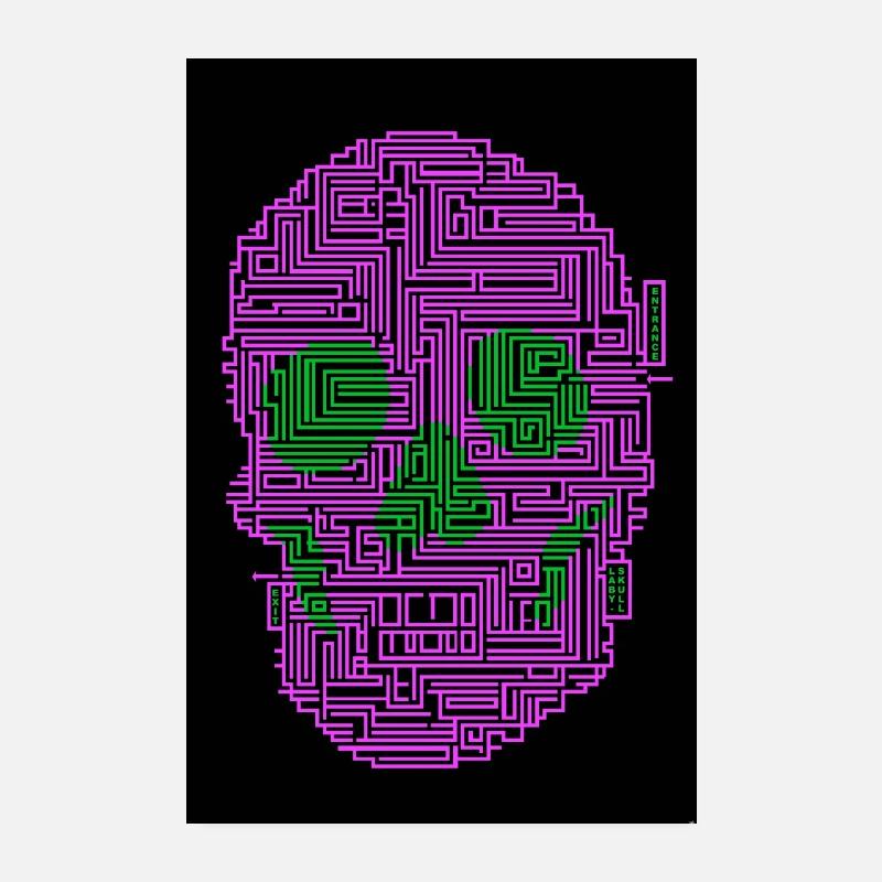 Laby Skul Neon Poster 20x30 cm