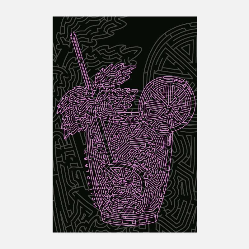 Laby Mojito Neon Poster 20x30 cm