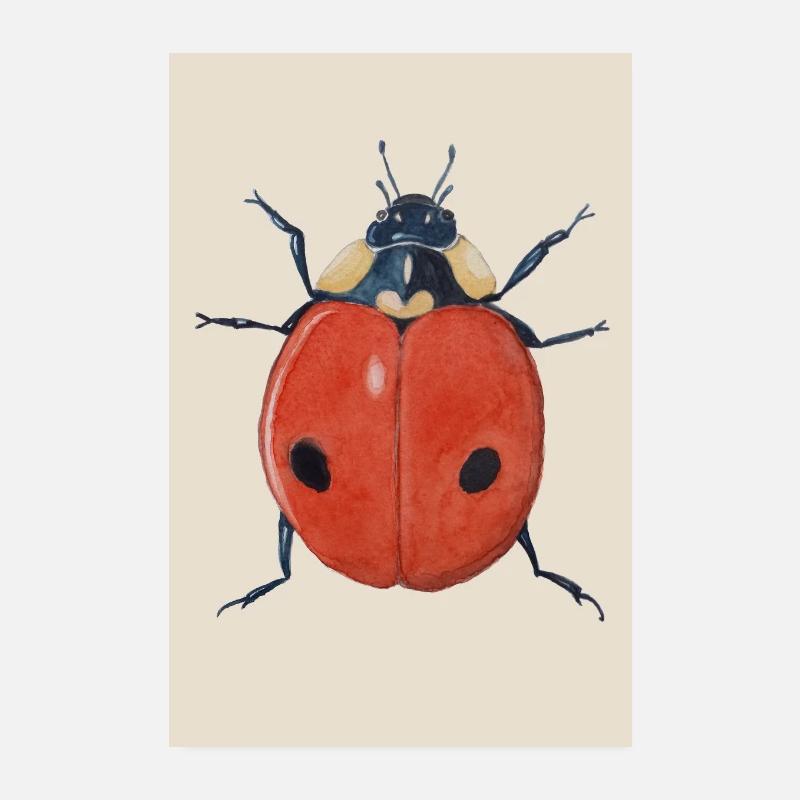 Ladybug 2 Poster - Poster 8" x 12" (20x30 cm) - white
