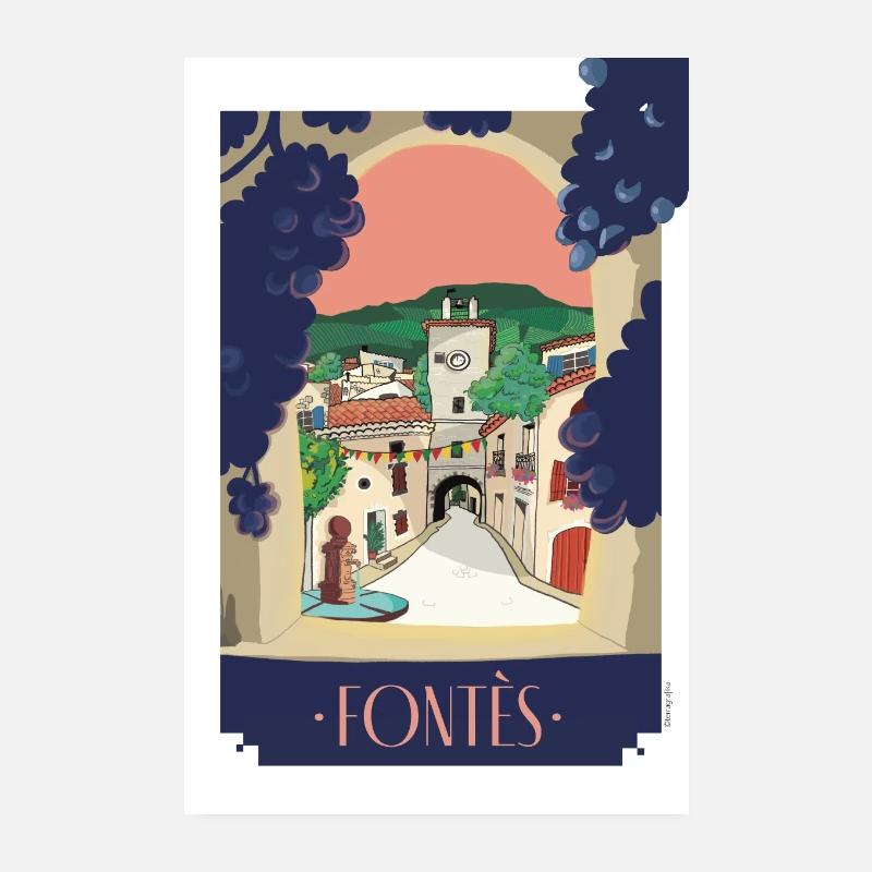 Terragrafika Fontès Affiche Poster 20 x 30 cm