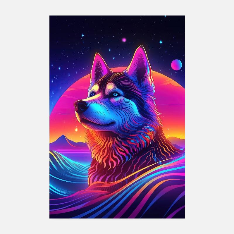 Sternenwolf Poster 20x30 cm