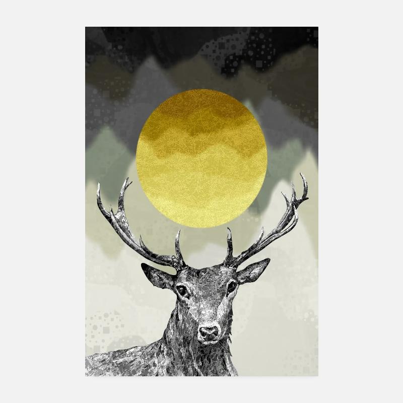 Cerf Poster 20 x 30 cm
