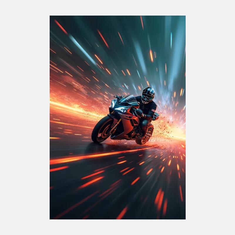 Der einsame Reiter Poster 20x30 cm