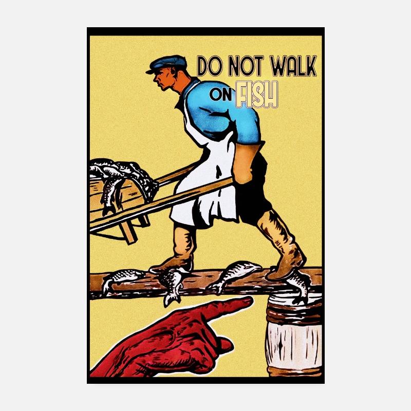 Conseils soviétiques en matière de santé et de sécurité - N° 2. (Poisson) Poster 20 x 30 cm