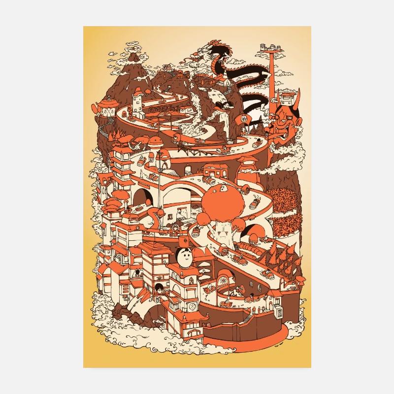 The Great Nagano Race Poster 8" x 12" (20x30 cm)