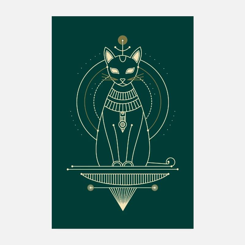 Chat égyptien Bastet Poster 20 x 30 cm