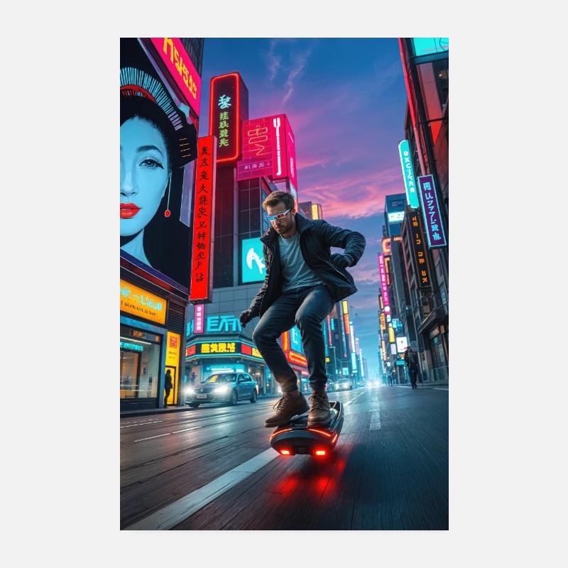 Skating through the future Poster 8" x 12" (20x30 cm)