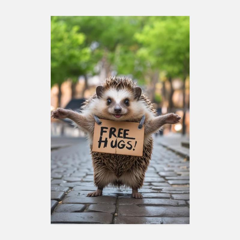Prickly hug messenger Poster 8" x 12" (20x30 cm)