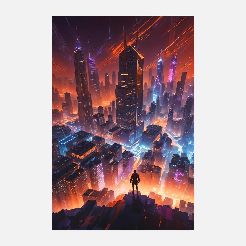The Enlightened Megacity Poster 8" x 12" (20x30 cm)