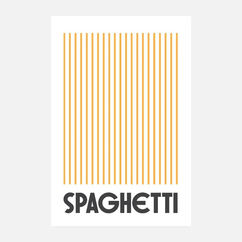 Spaghetti / Pasta - Poster 20x30 cm - Weiß