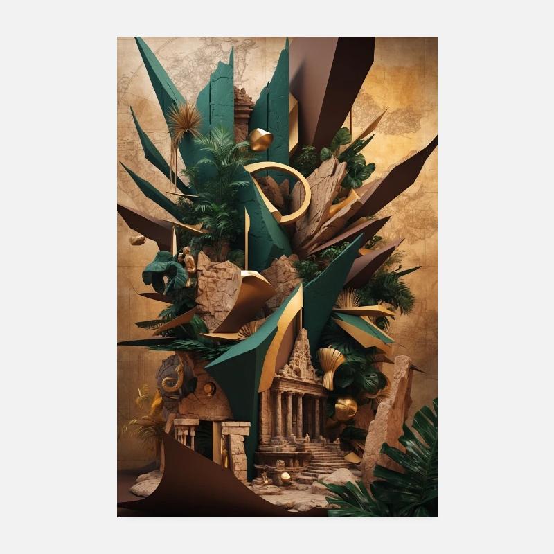 Aventure Mystique : L'Appel des Ruines Perdues Poster 20 x 30 cm
