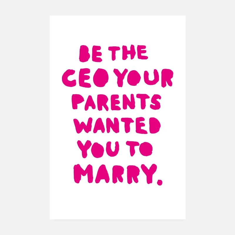 BE THE CEO - pink light Poster 8" x 12" (20x30 cm)