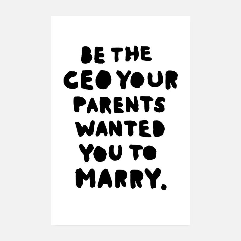 BE THE CEO - black Poster 8" x 12" (20x30 cm)
