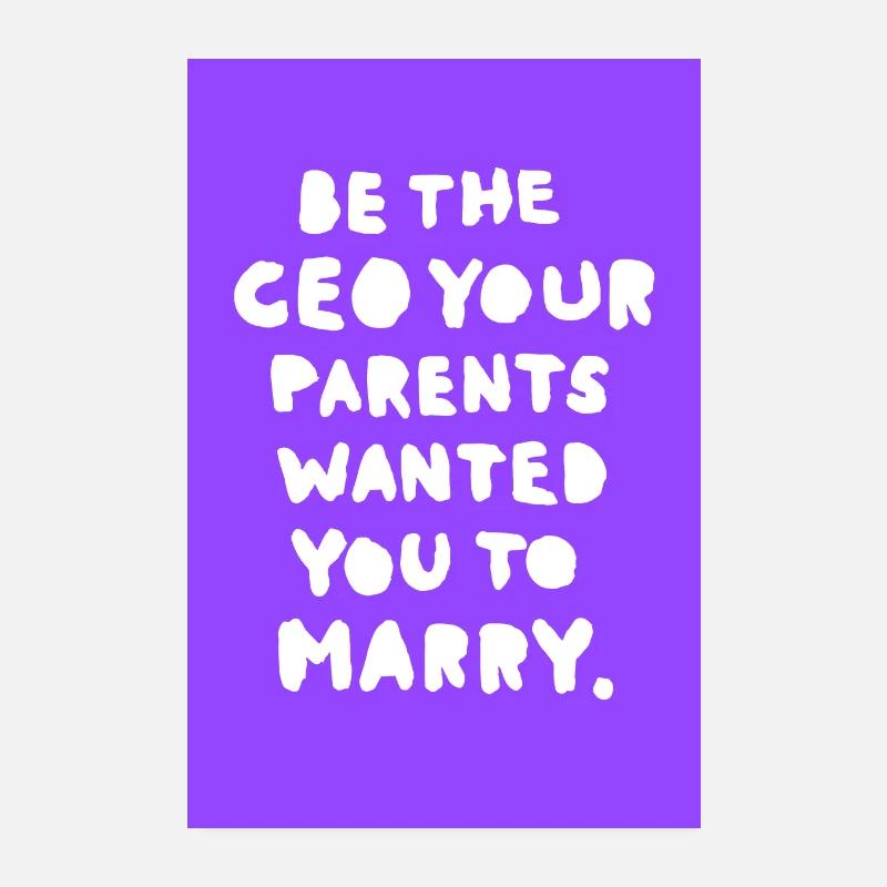 SOYEZ LE CEO - violet Poster 20 x 30 cm