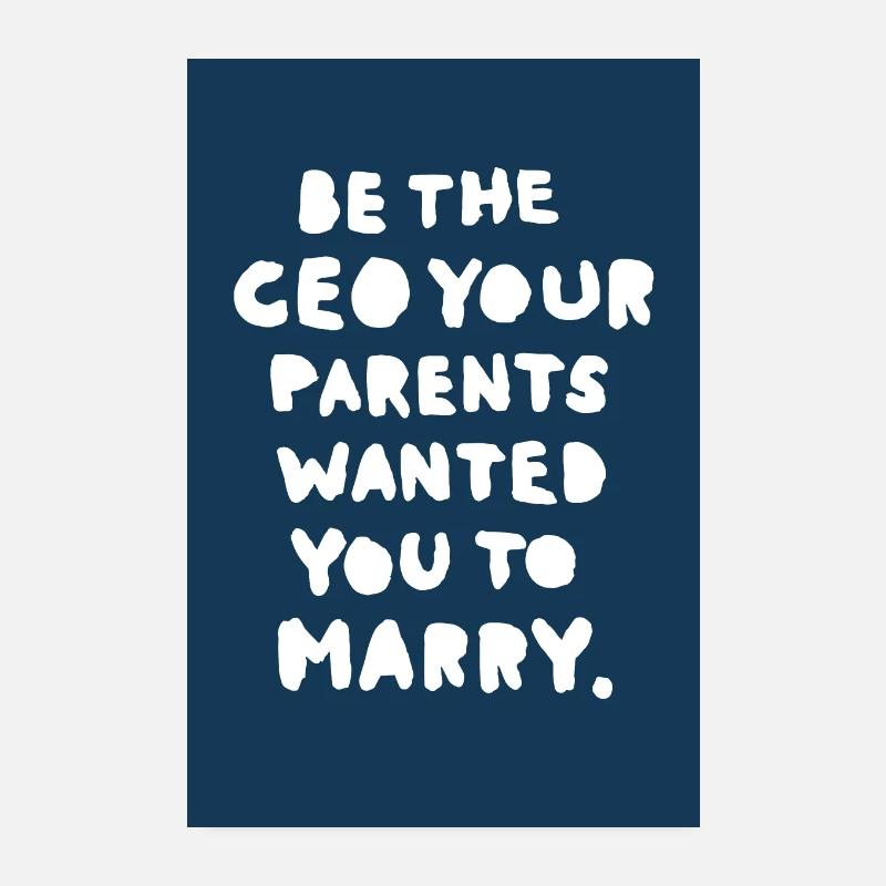 BE THE CEO - bleu Poster 20 x 30 cm