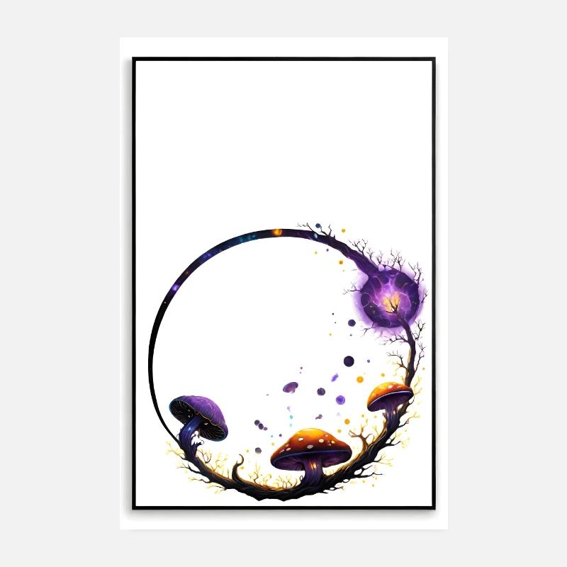 Kosmische Pilze Poster 20x30 cm