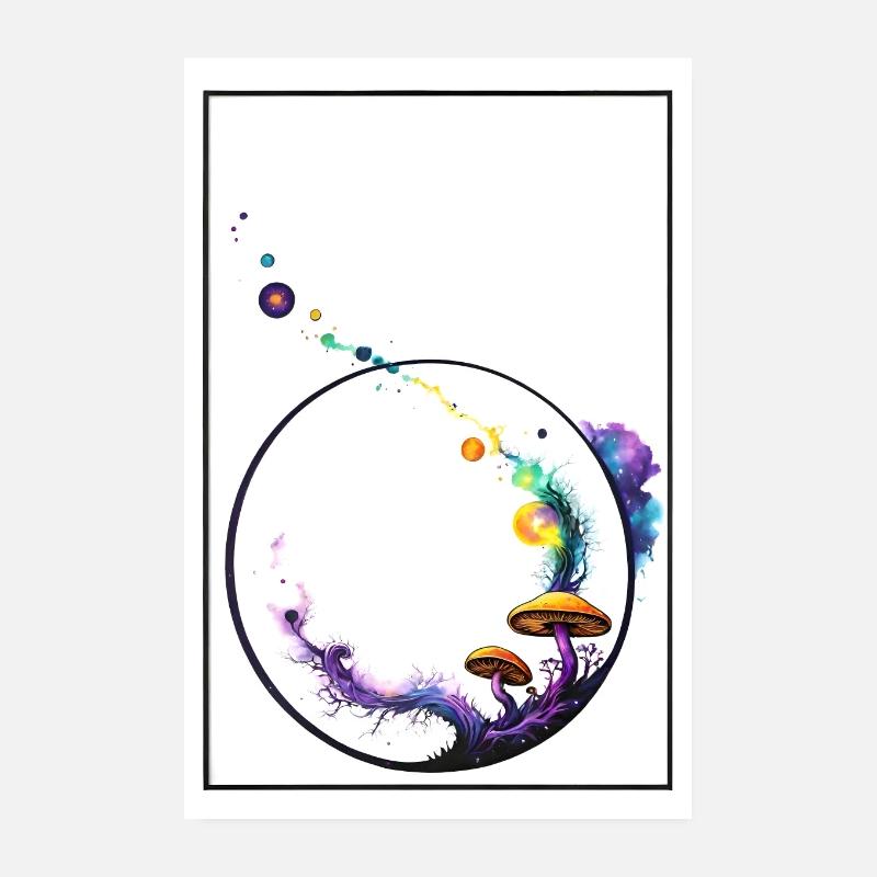 Kosmische Pilze Poster 20x30 cm