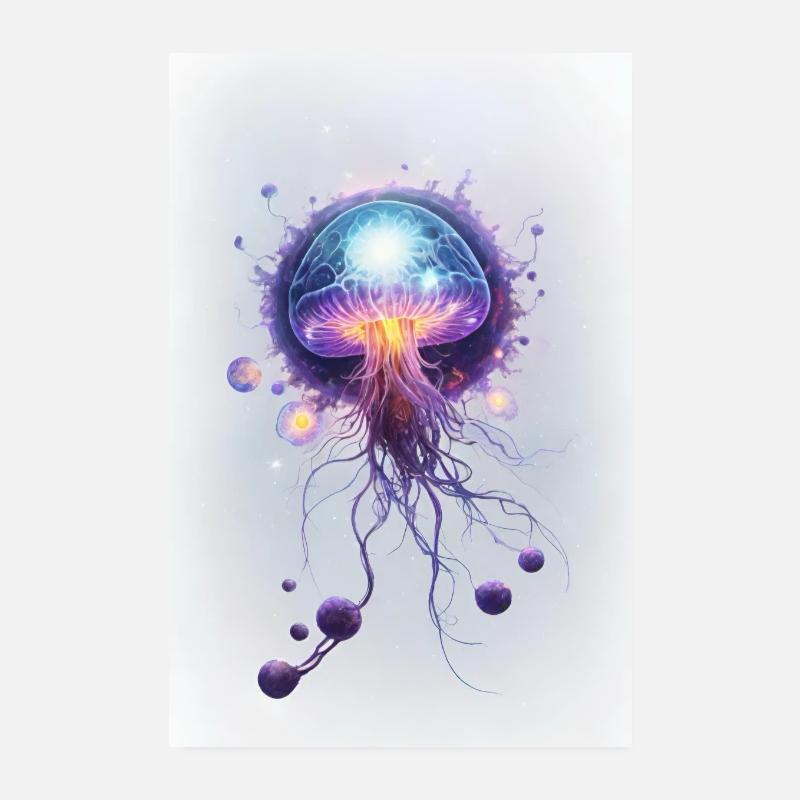 Champignon cosmique Poster 20 x 30 cm