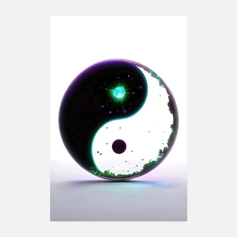 Yin Yang Sphere Poster 8" x 12" (20x30 cm)