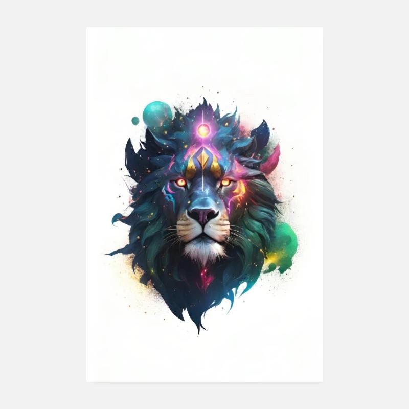 Lion Cosmique Poster 20 x 30 cm