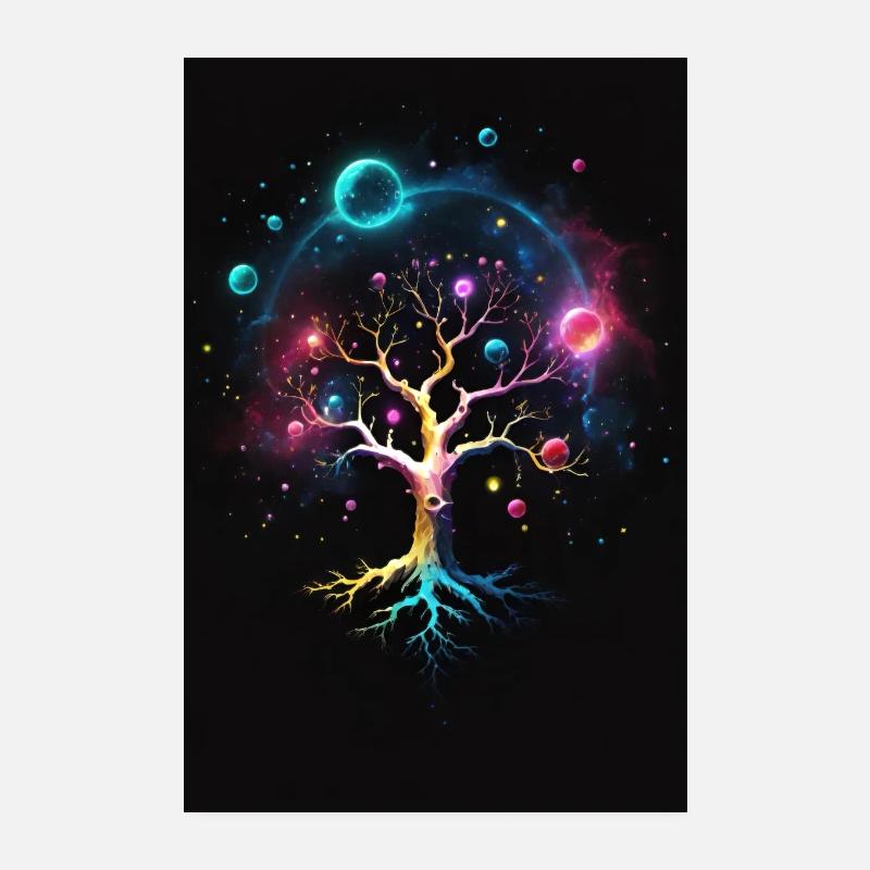 Kosmischer Baum des Lebens Poster 20x30 cm