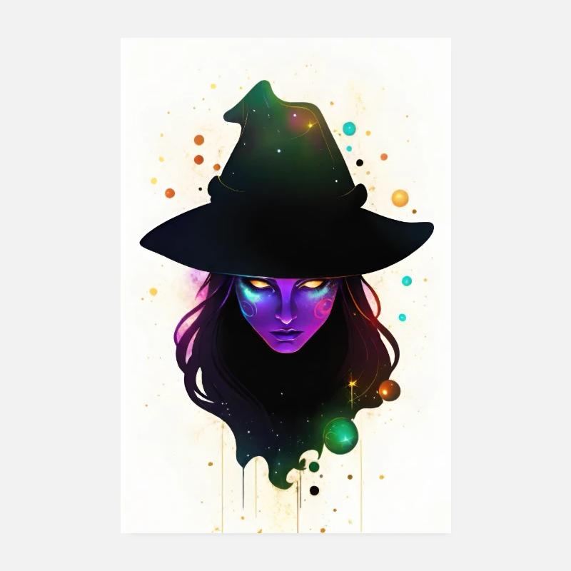 Kosmische Hexe Poster 20x30 cm