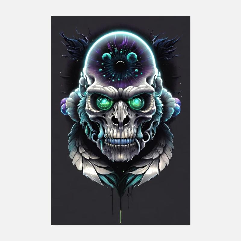 Cosmic Gorilla Skull Poster 8" x 12" (20x30 cm)