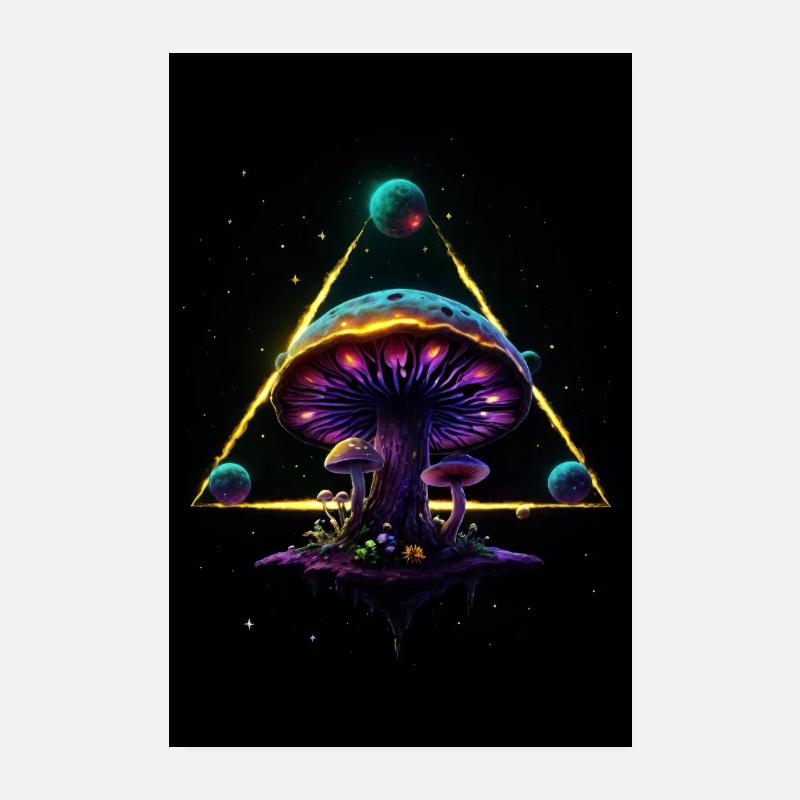 Intergalactic Mushroom Poster 8" x 12" (20x30 cm)