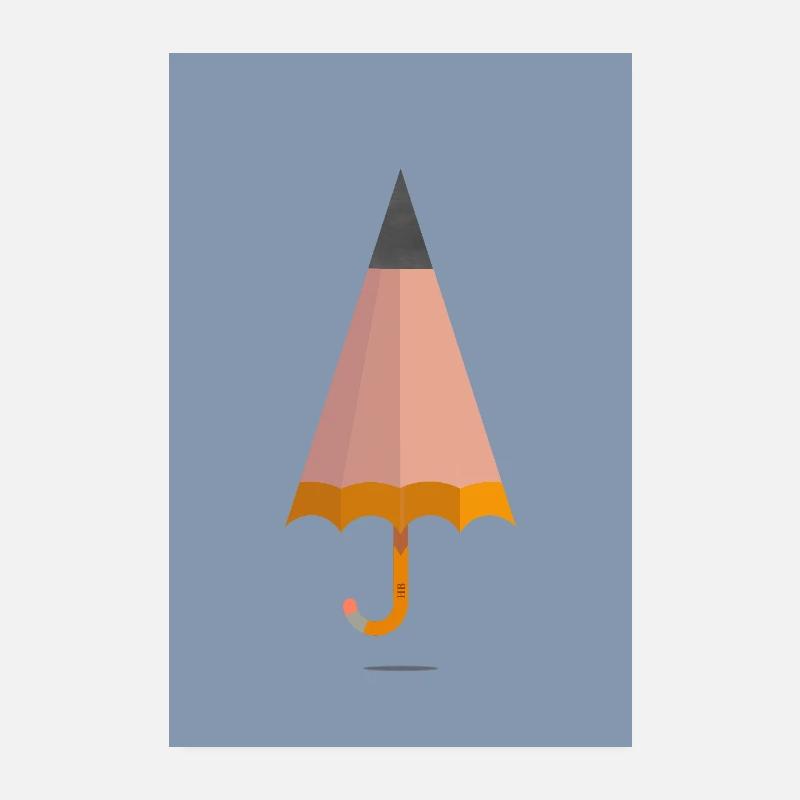 Crayon parapluie Poster 20 x 30 cm