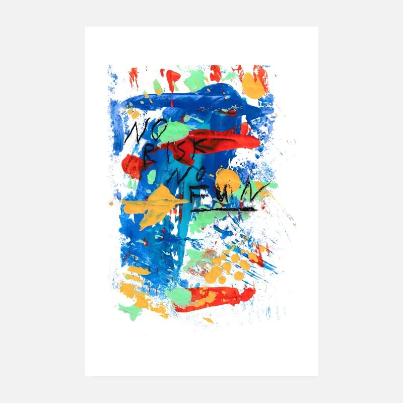 No Risk No Fun - Paperasse Poster 20 x 30 cm