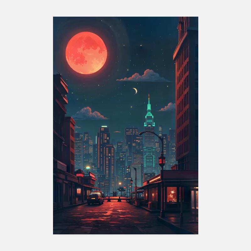PixelCity (en anglais) Poster 20 x 30 cm