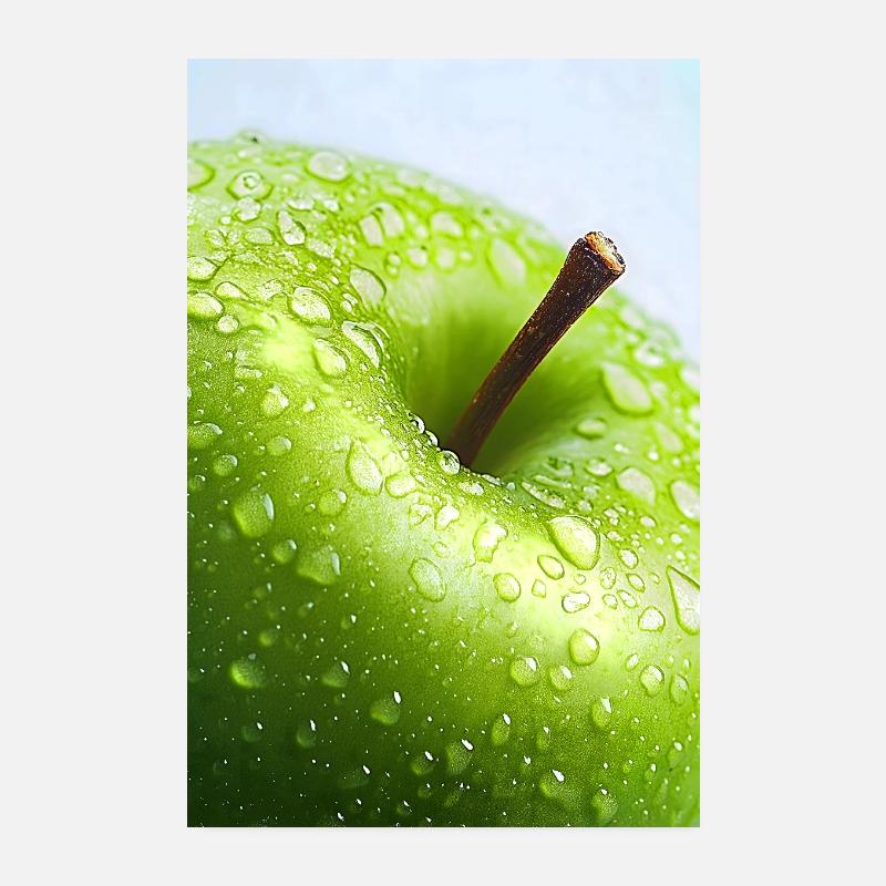 Pomme verte gros plan Poster 20 x 30 cm