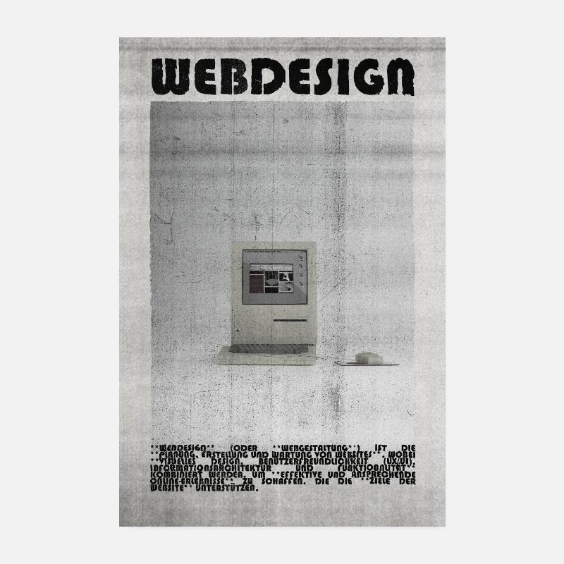 Affiche de conception Web - Poster 20 x 30 cm - blanc