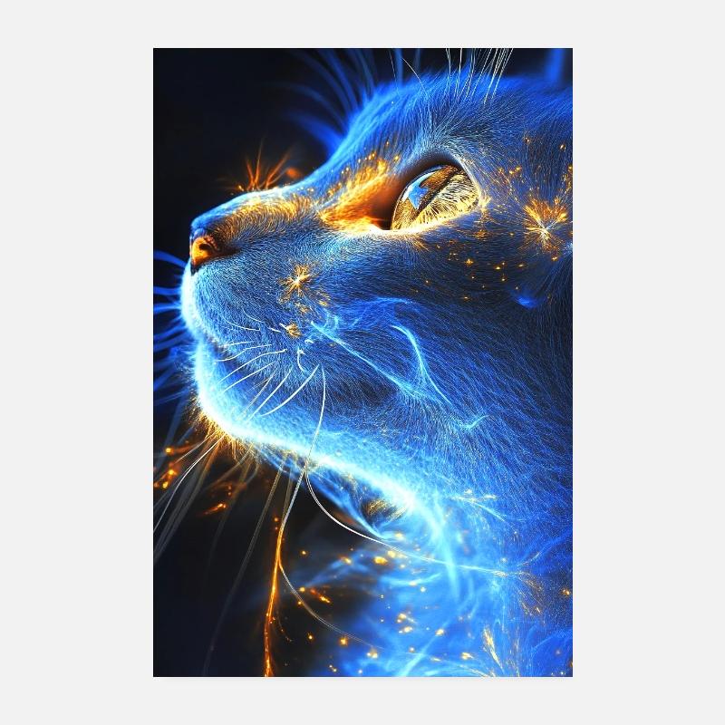 Néon Spark Chat Poster 20 x 30 cm