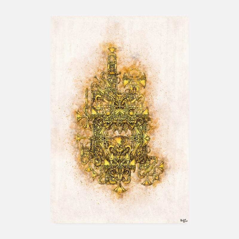 Kathedrale aus Messing Poster 20x30 cm