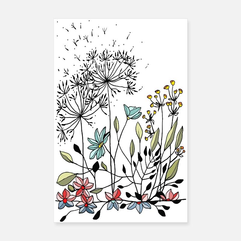 Flowers Poster 8" x 12" (20x30 cm)