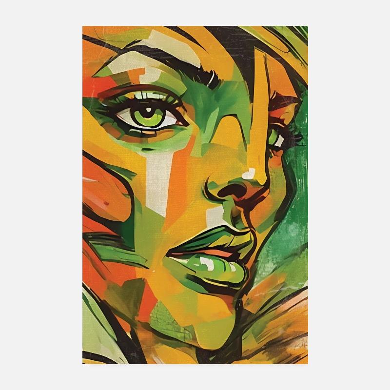 Abstract Face Poster 8" x 12" (20x30 cm)