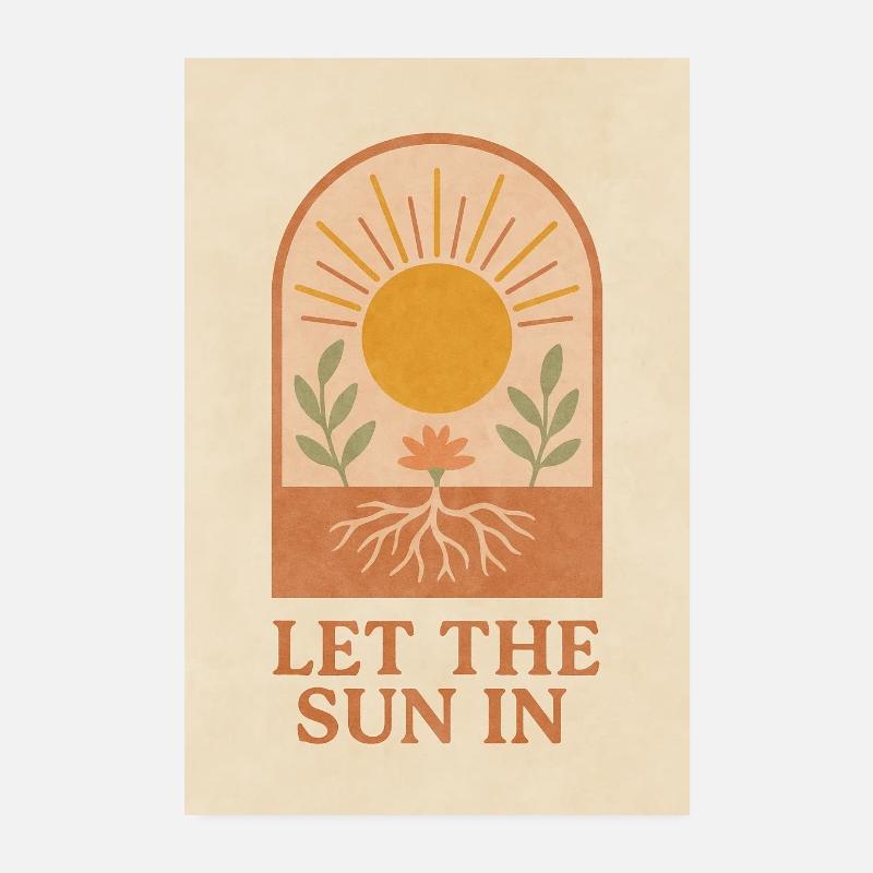 Let the Sun In – Boho Sonnenposter Poster 20x30 cm