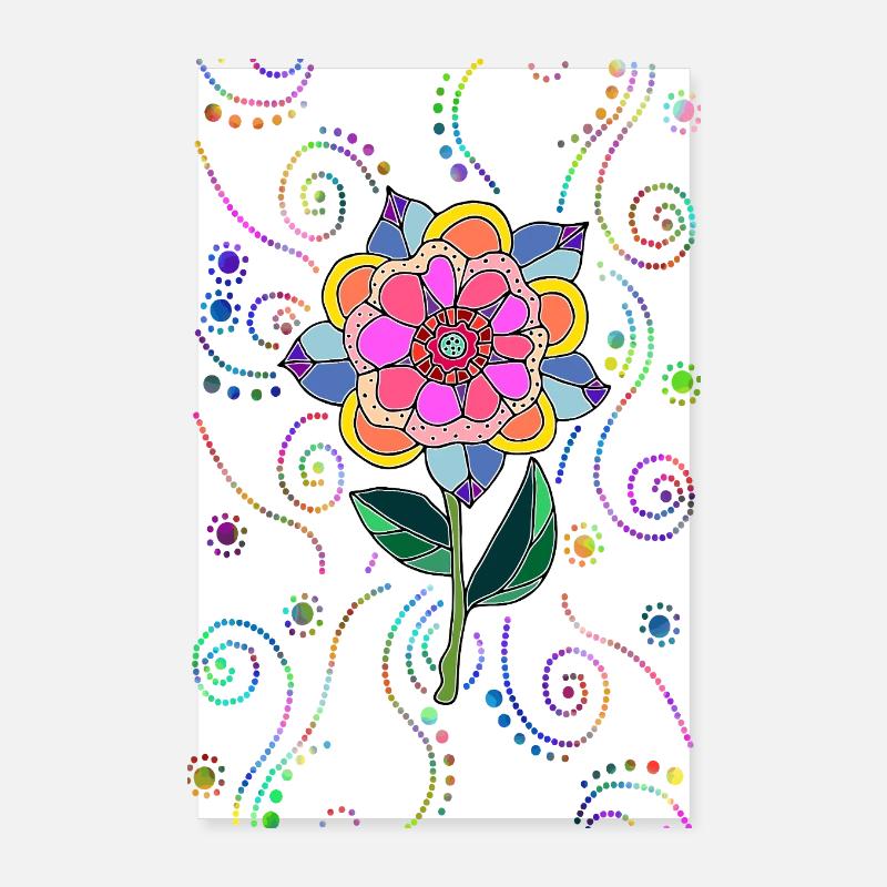 Flower Poster 8" x 12" (20x30 cm)