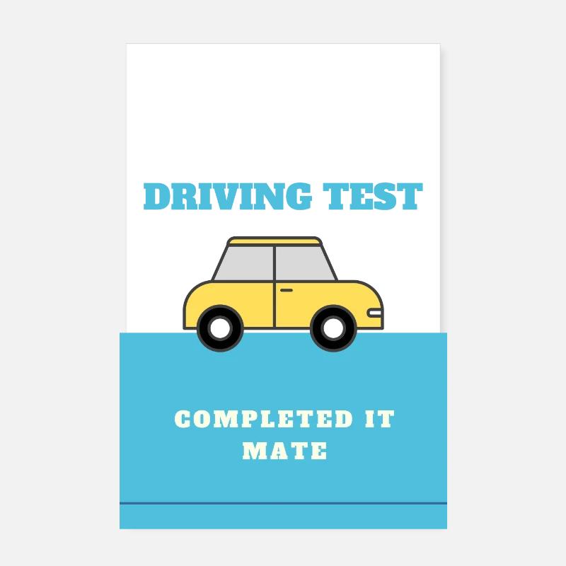 Fahrprüfung Abgeschlossen es mate Poster 20x30 cm