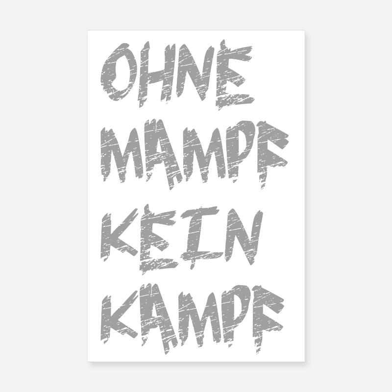 ohne Mampf kein Kampf Poster 20x30 cm