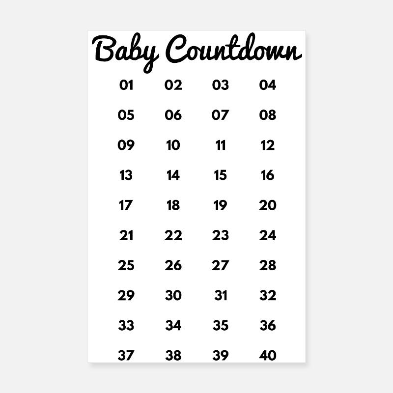 Semaines de grossesse Poster 20 x 30 cm