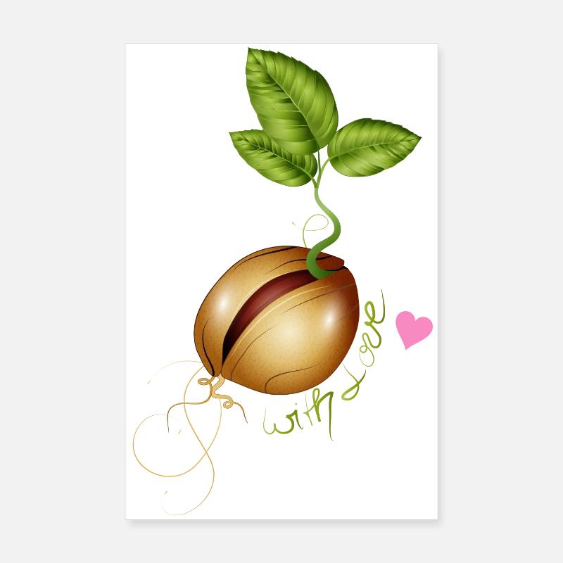 germination de graines - jardinage avec amour Poster 20 x 30 cm