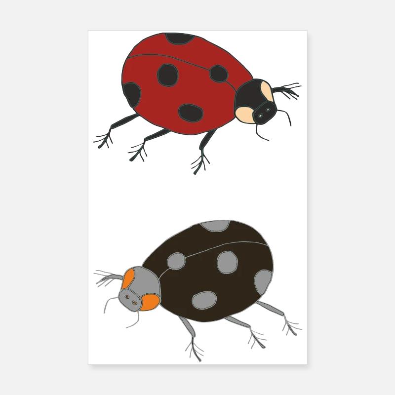 ladybug duo coloré Poster 20 x 30 cm